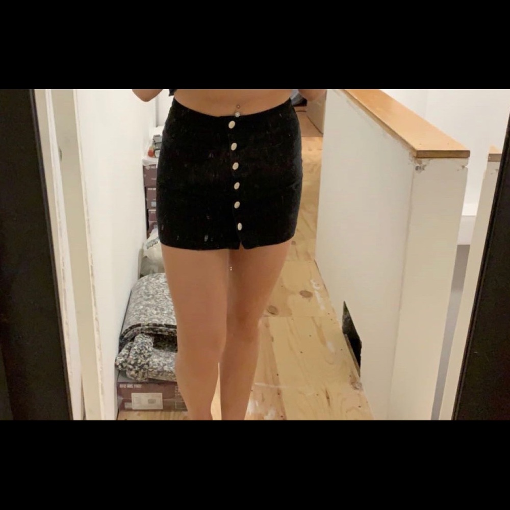 black button up skirt from Charlotte Russe